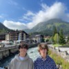 Lech river: The boys take in the sights in Lech